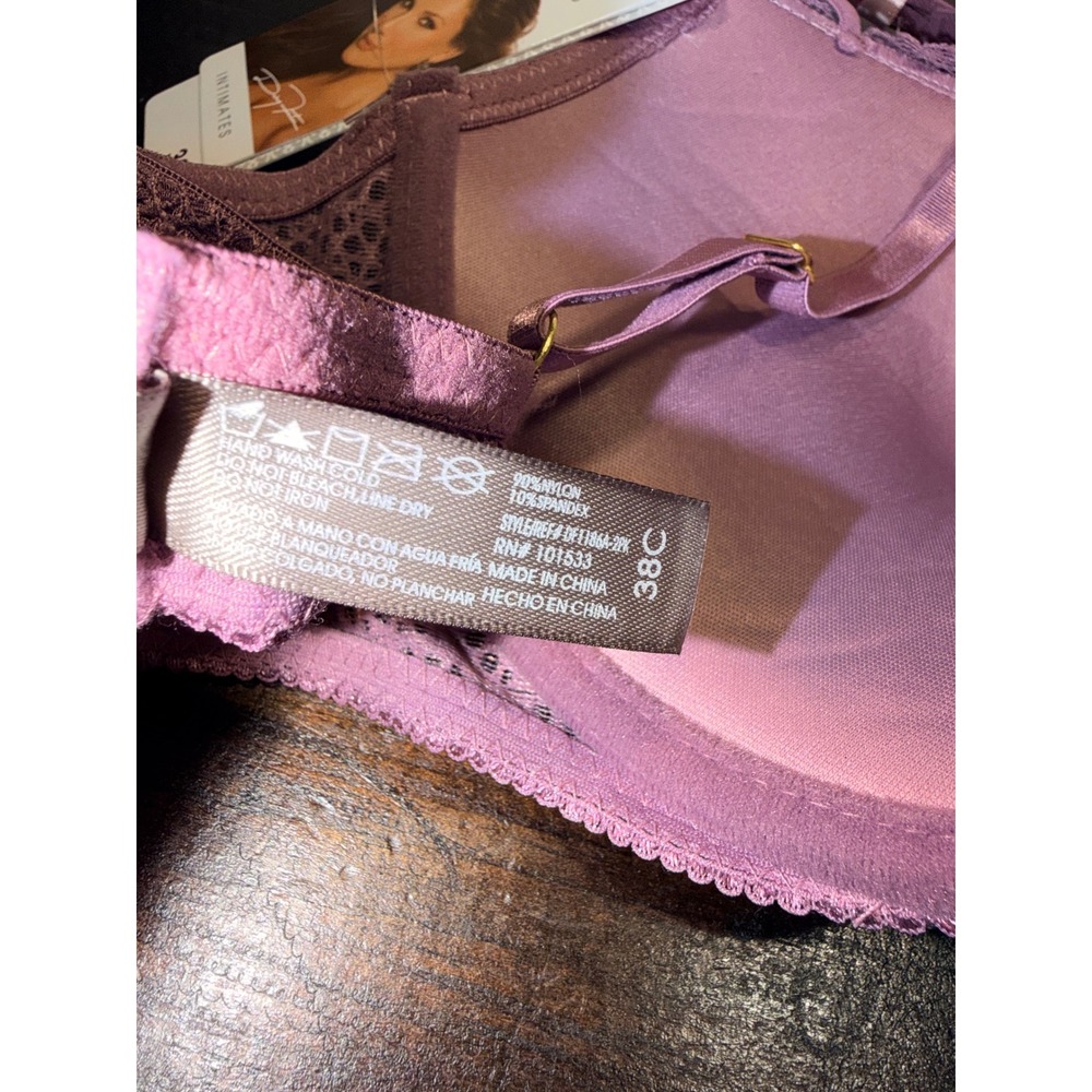 NEW Daisy Fuentes Push Up Lace Bra 38C Underwire - Picture 2 of 8